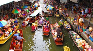 le marché flottant de Dammoen Saduak