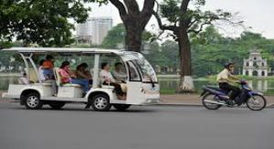 Balade en Navette électrique dans Hanoi
