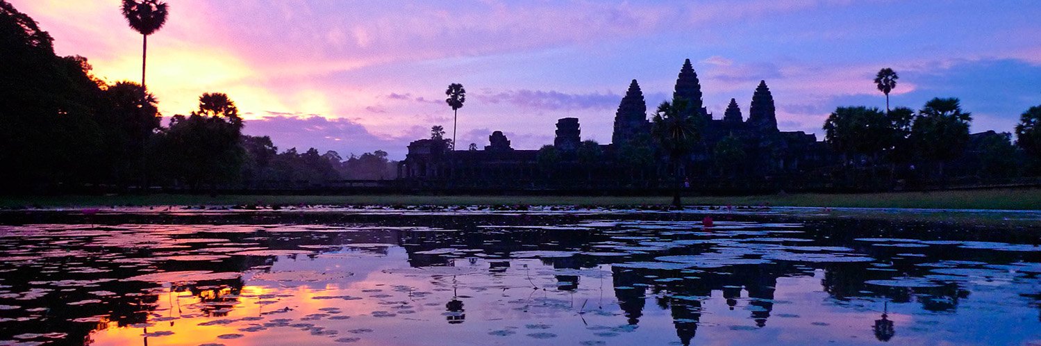 les temples d'angkor Wat au Crépuscule