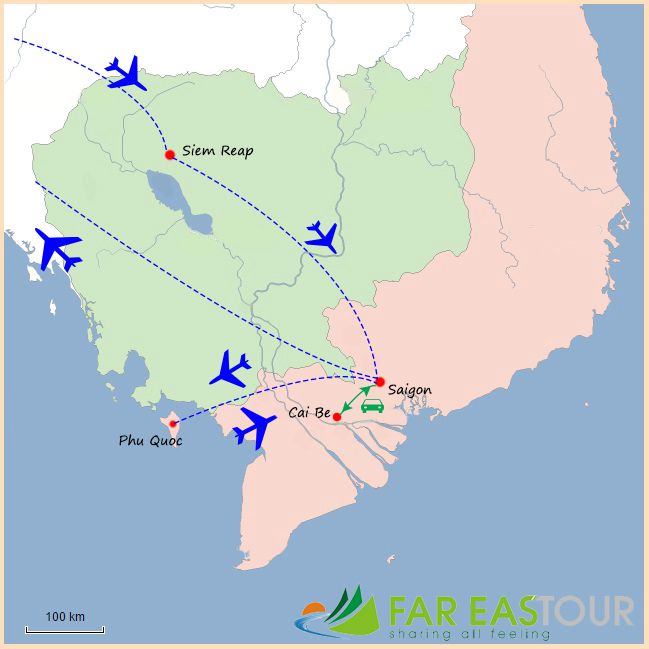 Combiné Cambodge Vietnam : Angkor, Mékong et plages 8 jours