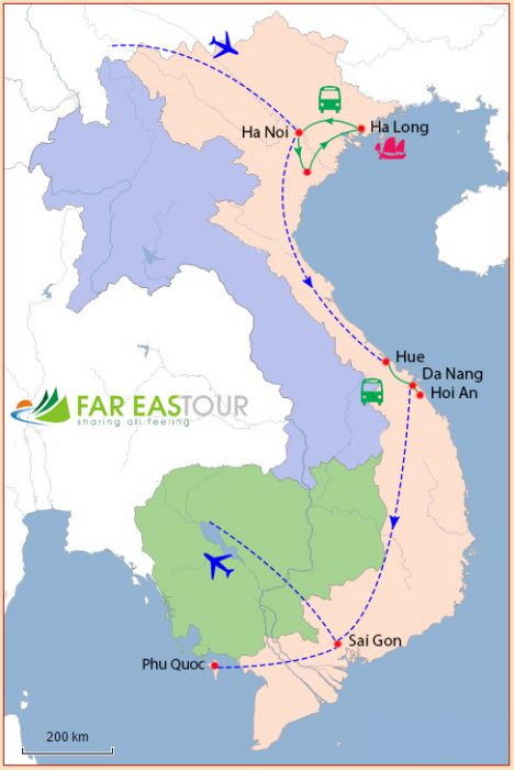 CIRCUIT VIETNAM AVEC EXTENSION BALNEAIRE PHU QUOC