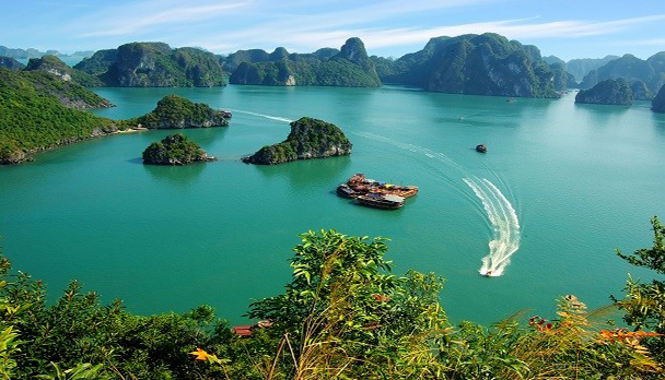 le paysage merveilleux de la baie d'halong