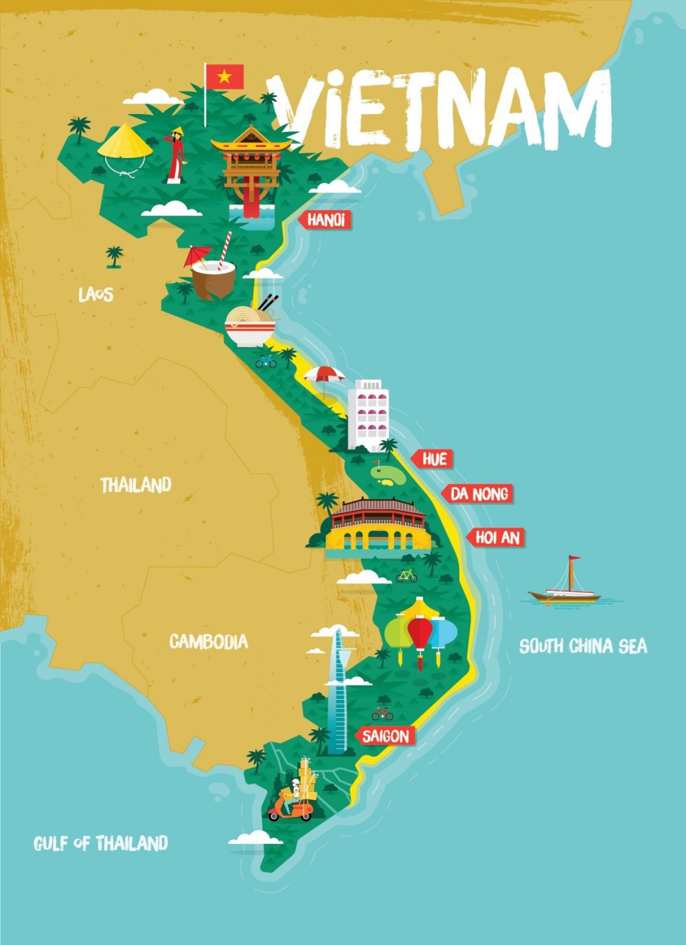 vietnam carte touristique