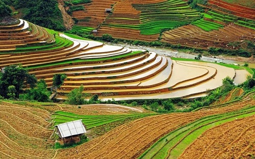 Le paysage à Che Cu Nha, Mu Cang Chai