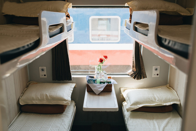 La couchette dans le compartiment de 4 (1st class sleeper)